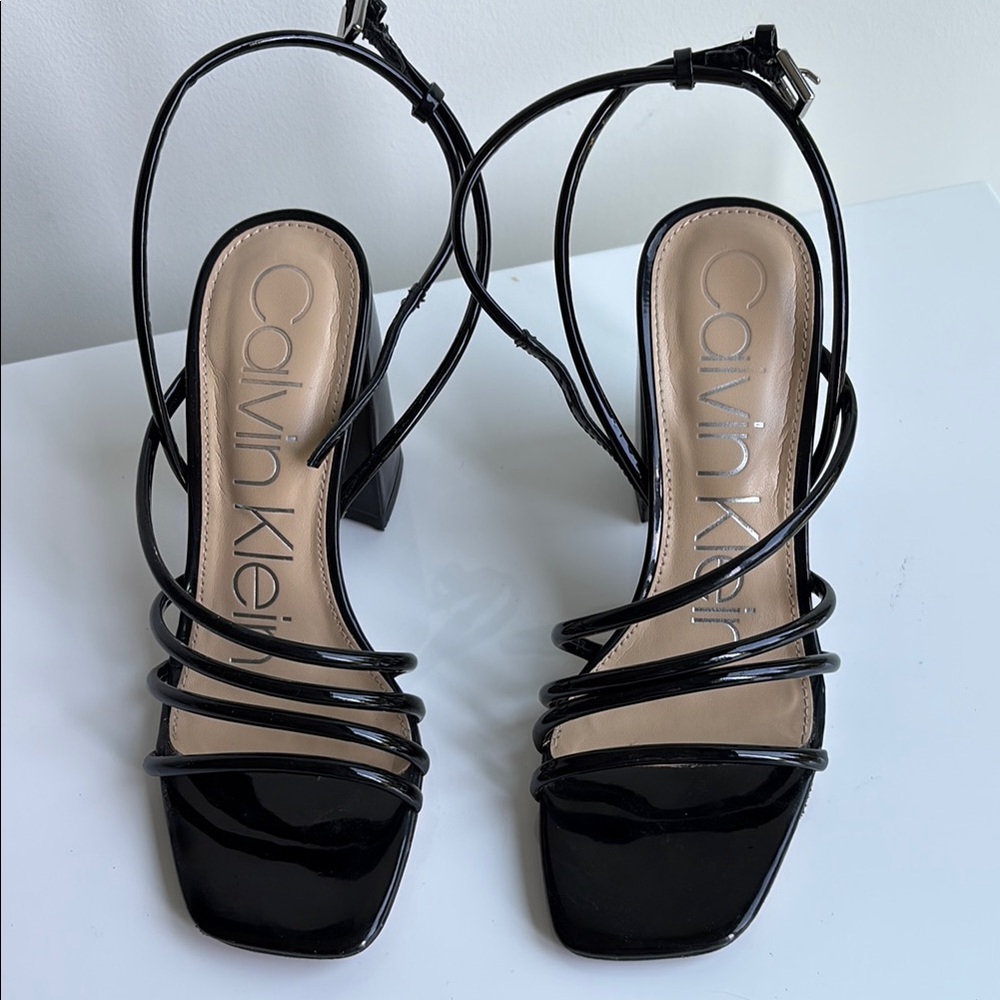 Calvin Klein Black Strappy Heels